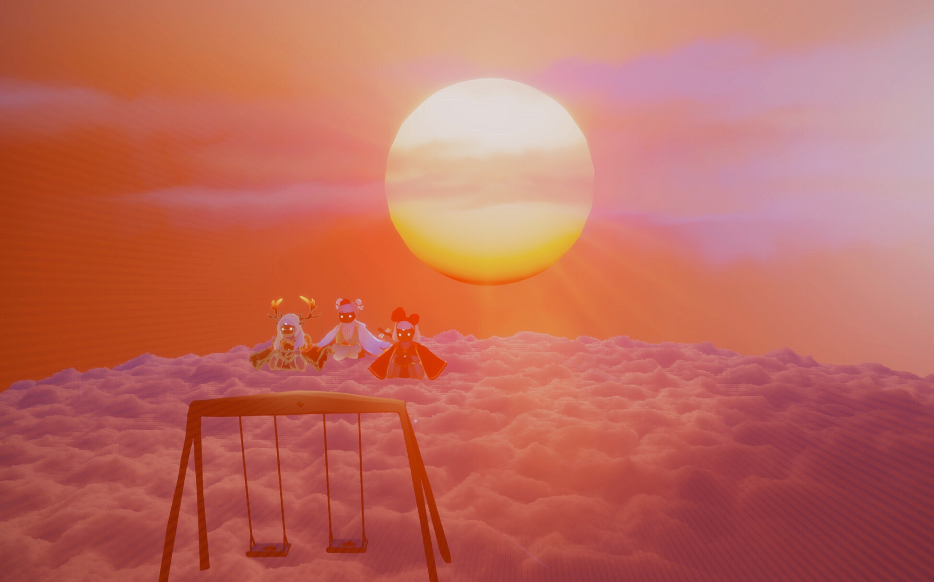 sky光遇|元宵喜乐 梦想雪隐峰上的余晖映照 圆圆滴