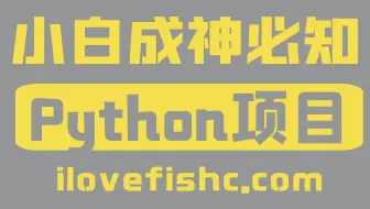 4个带小白成为大神的Python项目