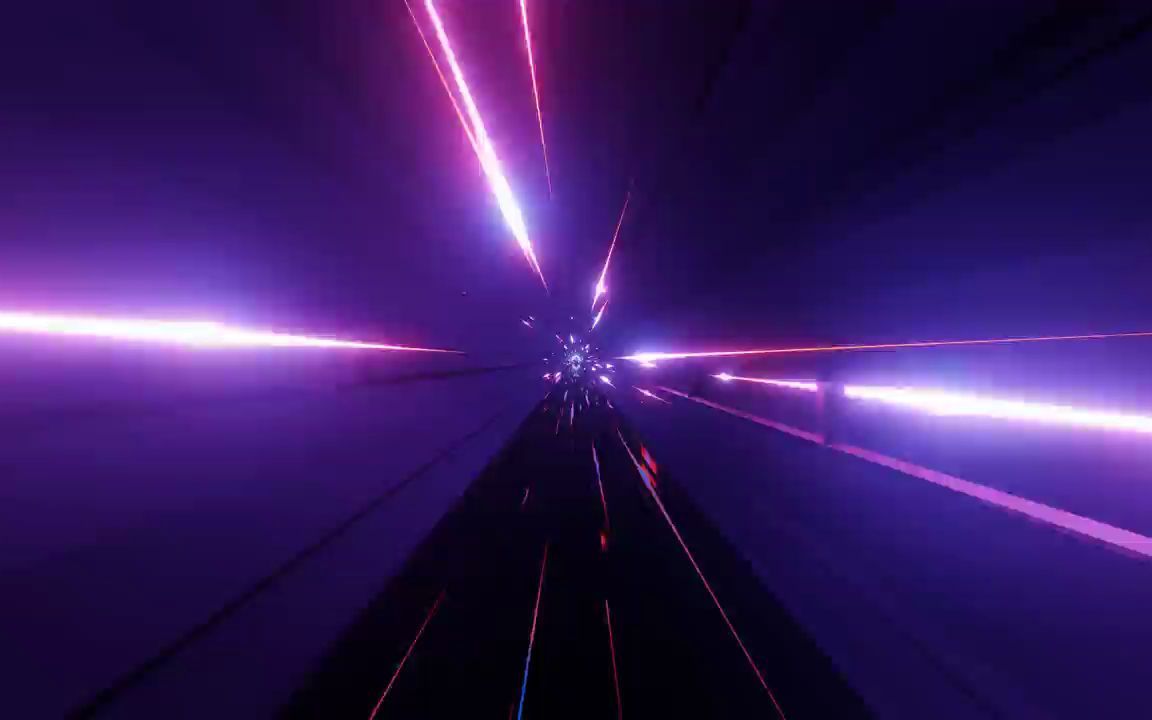 视频素材 ▏h326 4k画质动感紫色光线光束空间隧道快速穿梭科技感t台