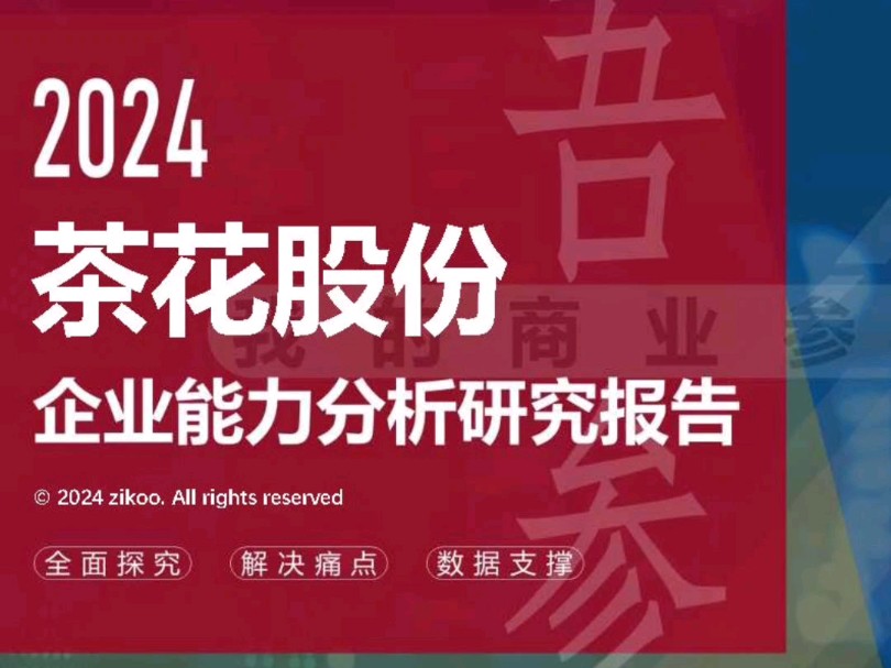 茶花股份——2024企业能力分析研究报告哔哩哔哩bilibili