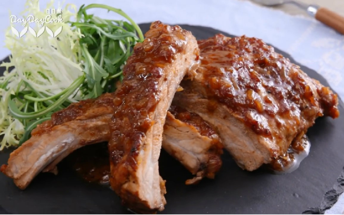 肉食福利 - 教你做酱烧排骨 bbq pork spare ribs【daydaycook】_哔哩