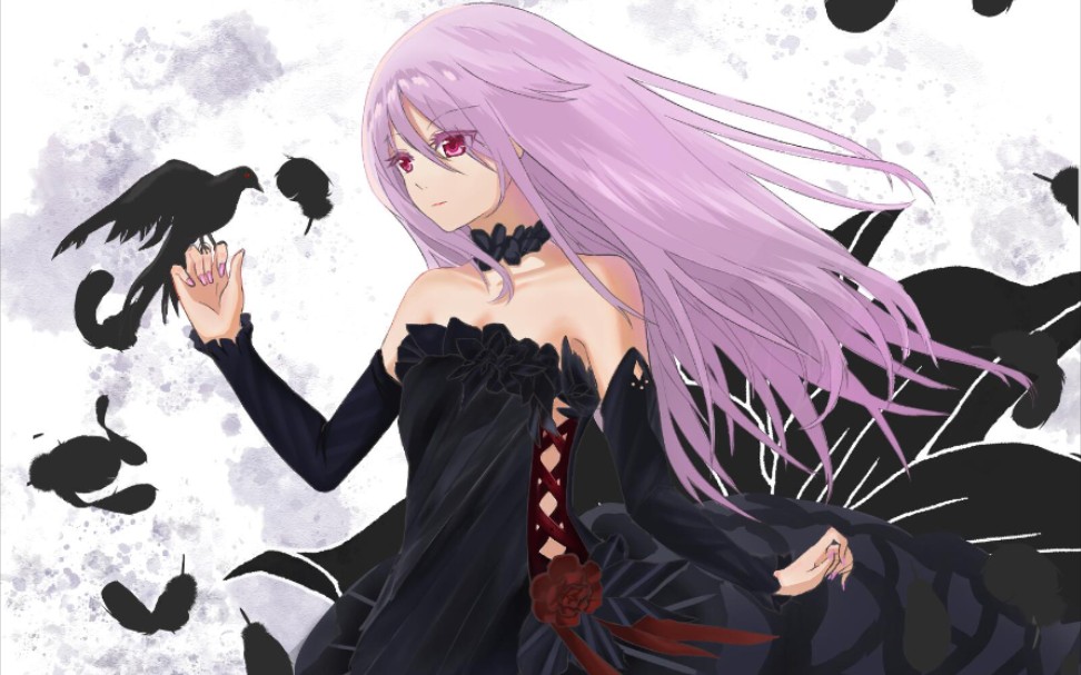 曾经的女神楪祈,作画流程