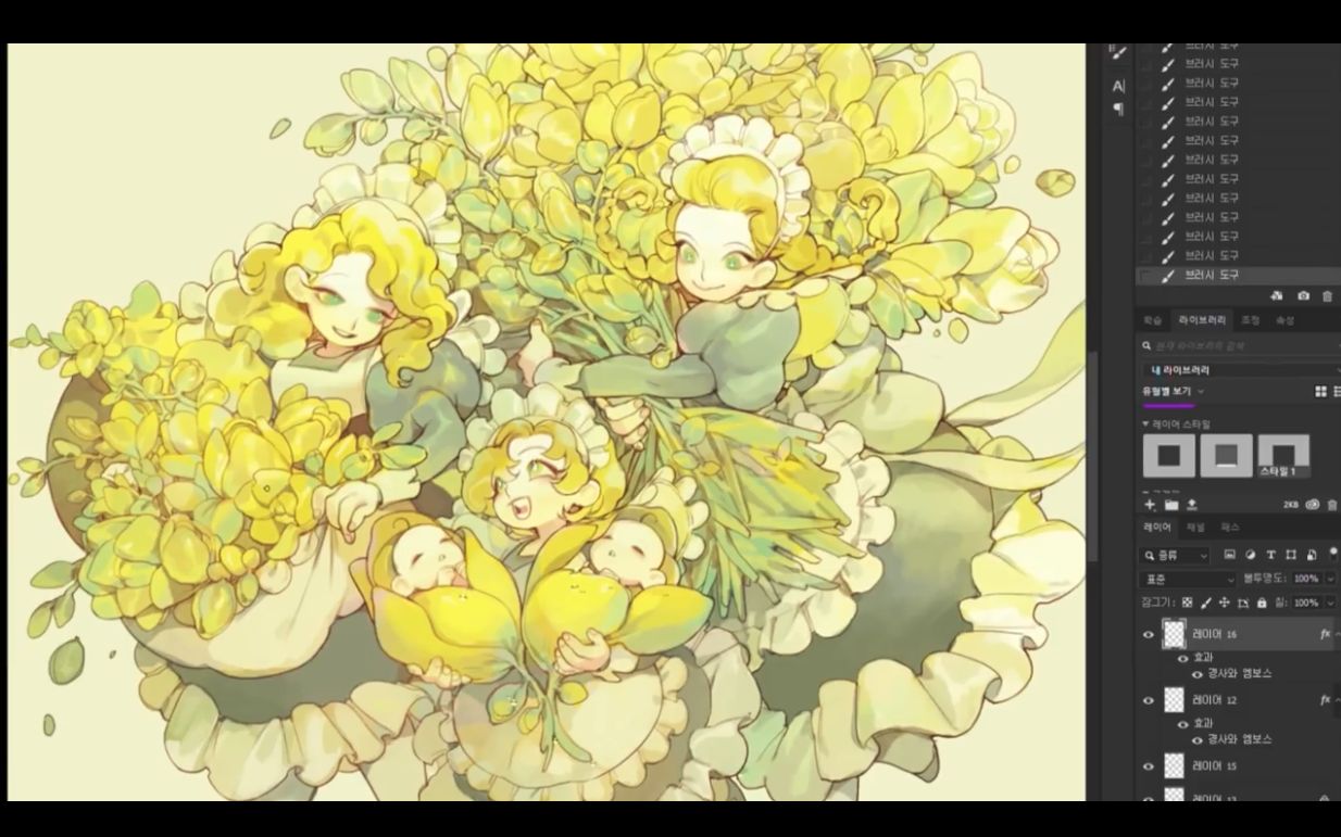 [speed painting]韩国画师weiji香雪兰拟人