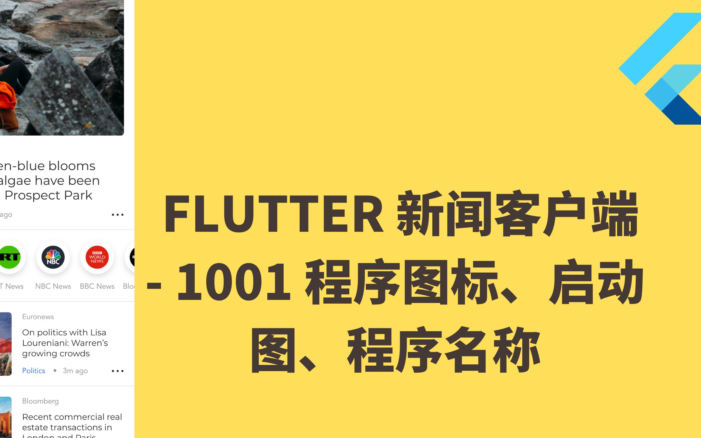 【教程】Flutter 实战从零开始 新闻客户端  1001 程序图标、启动图、程序名称  猫哥哔哩哔哩bilibili