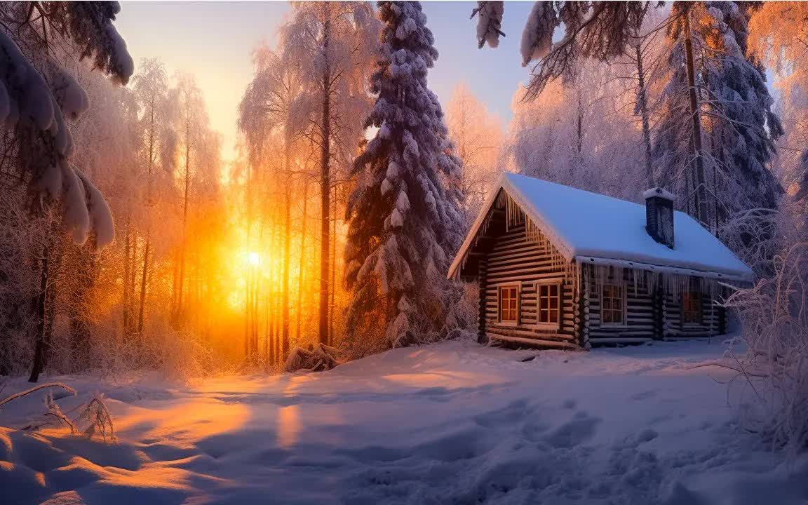 冬日阳光 唯美图片