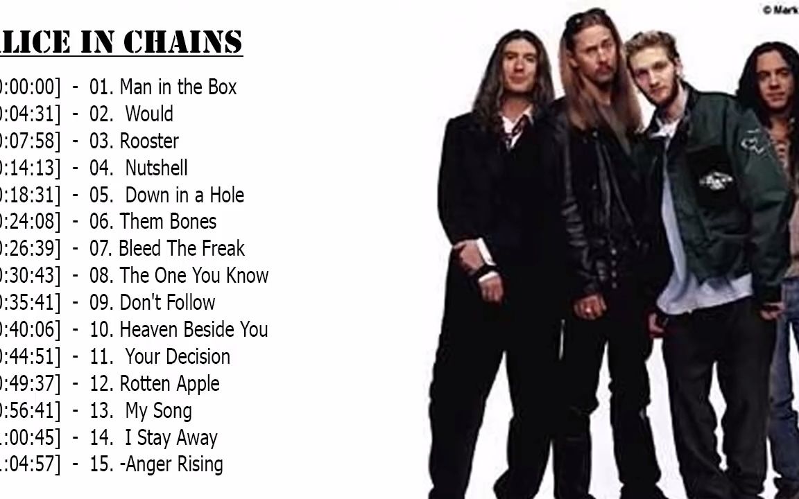 爱丽丝囚徒 美国西雅图摇滚乐队 alice in chains greatest hits full