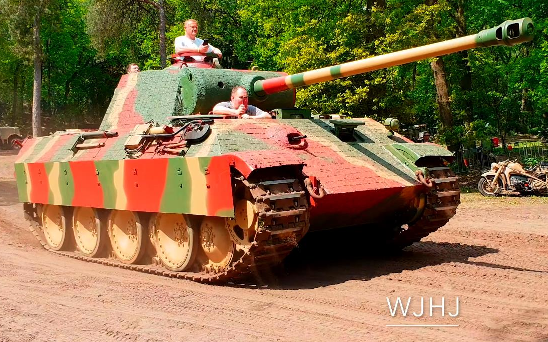 多重视角驾驶黑豹a型中型坦克穿梭于树林中20202