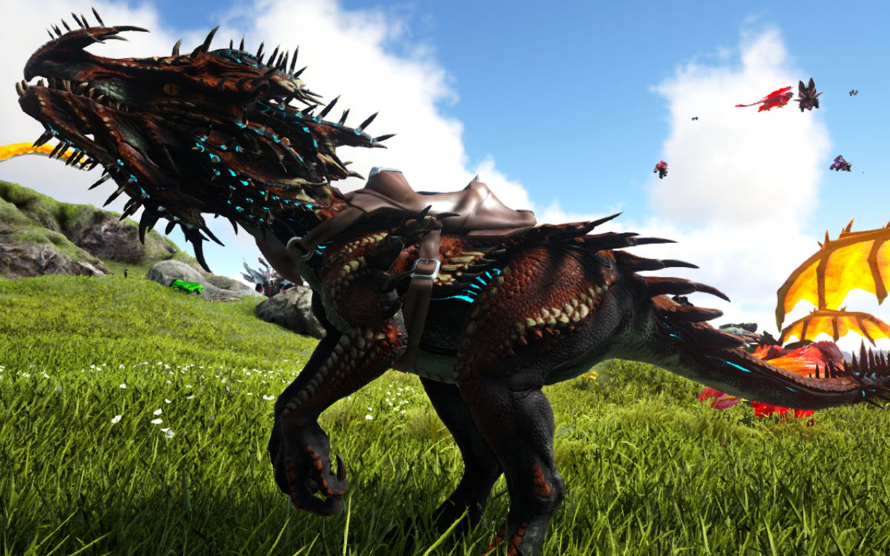 方舟生存进化普罗米修斯 112 专门攻击别人屁股的刺面龙