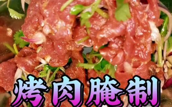 【美食制作】烤肉腌制方法 学做这个方法,在家也能把烤肉做的好吃!哔哩哔哩bilibili