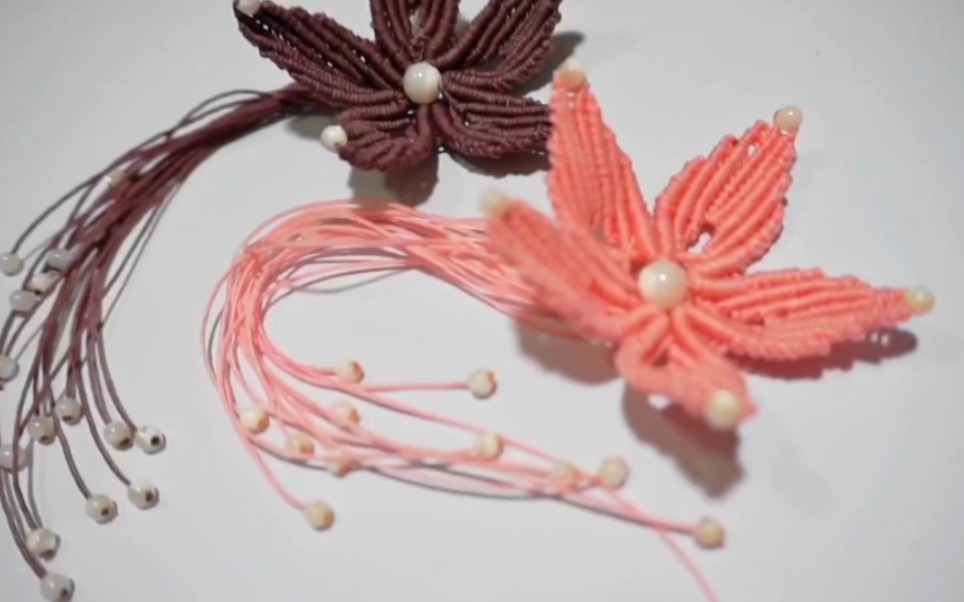 编绳五瓣花diy教程
