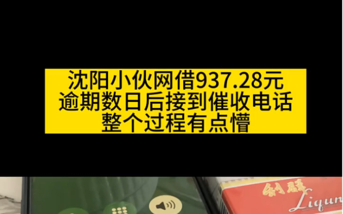 沈阳小伙网借937.28元,逾期数日接到催收电话,整个过程有点懵!哔哩哔哩bilibili