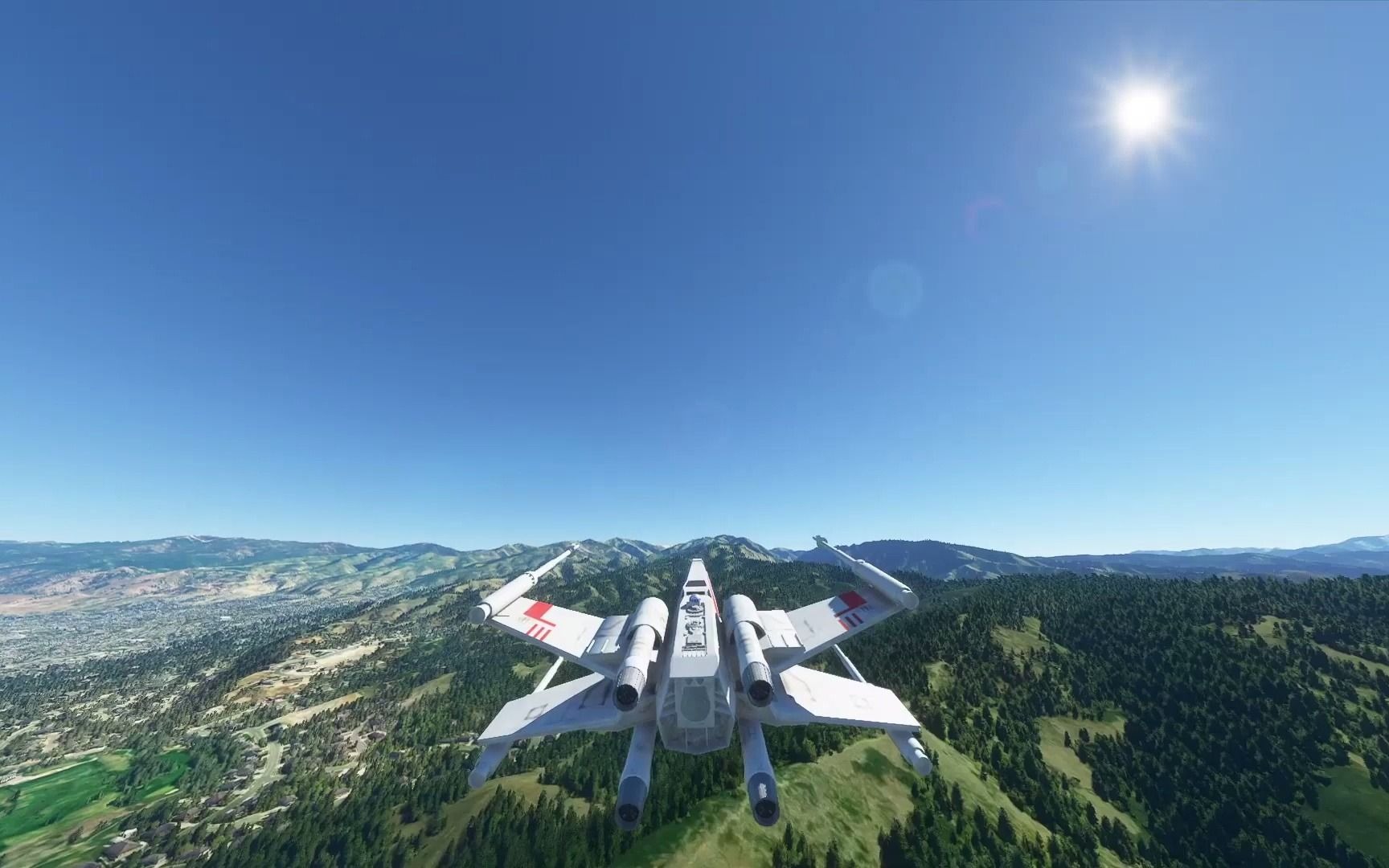 微软模拟飞行2020里的x翼战机