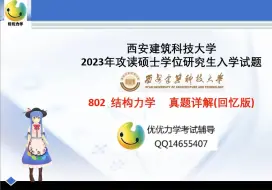 Download Video: 西安建筑科技大学802结构力学考研辅导班招生2023-1