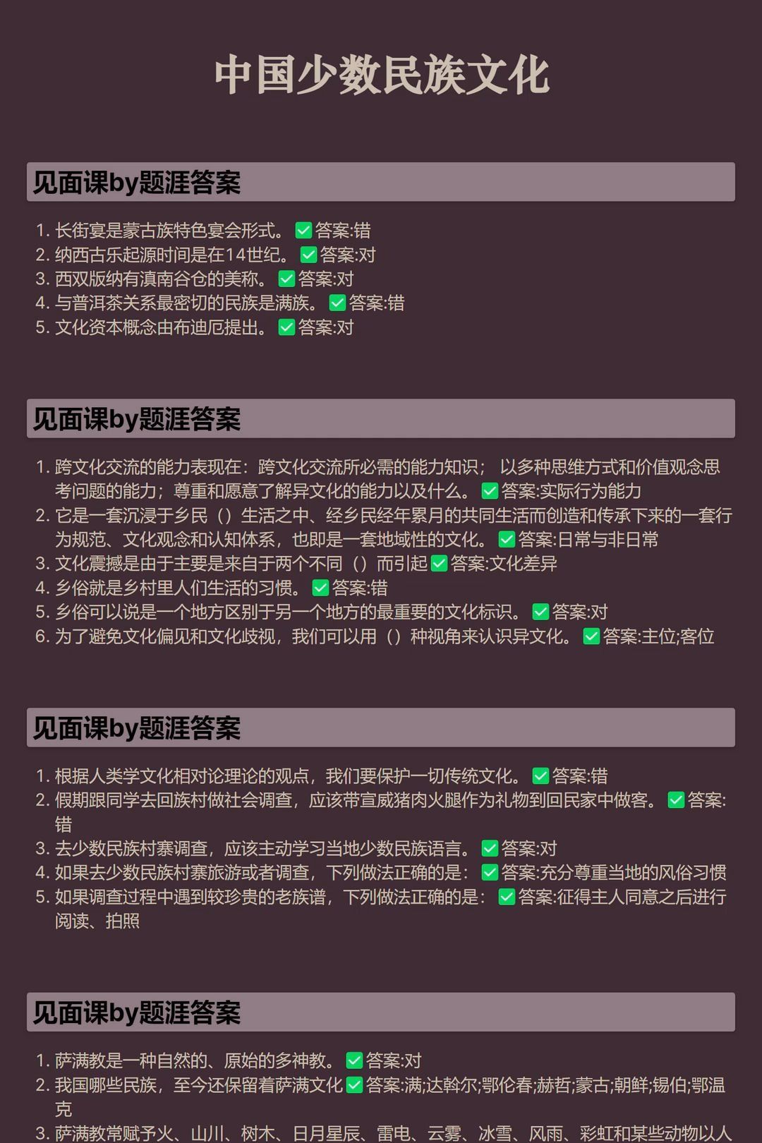 中国少数民族文化知到智慧树答案章节测试2023年哔哩哔哩bilibili