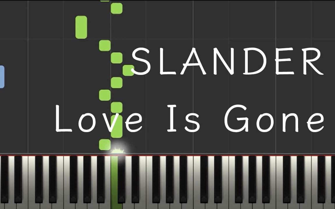 slander - love is gone 鋼琴譜 piano sheet
