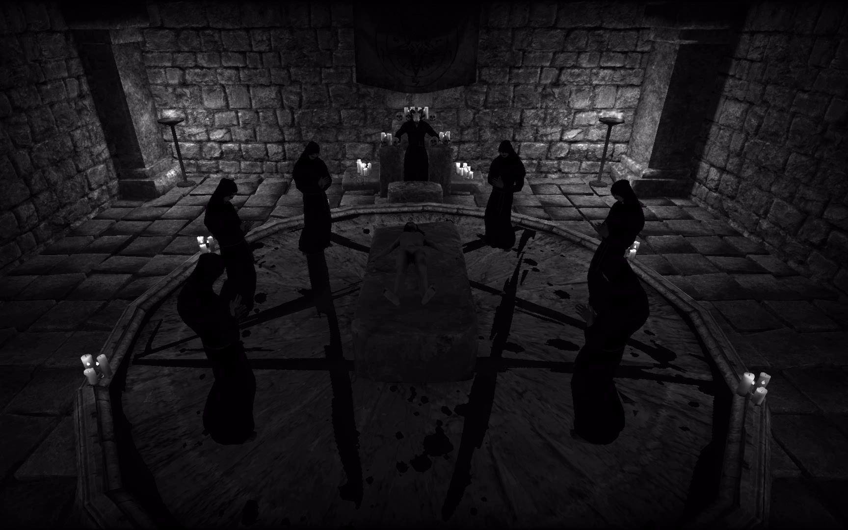 恐怖游戏《磁带 the tape》撒旦仪式过场动画