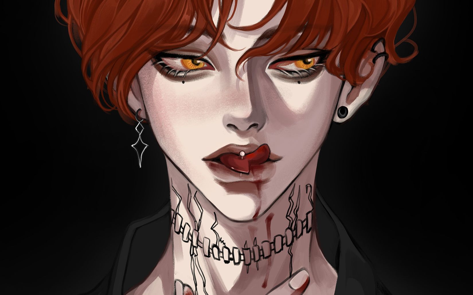 活动  【绘画过程】纹身分舌的好孩子(自家oc)