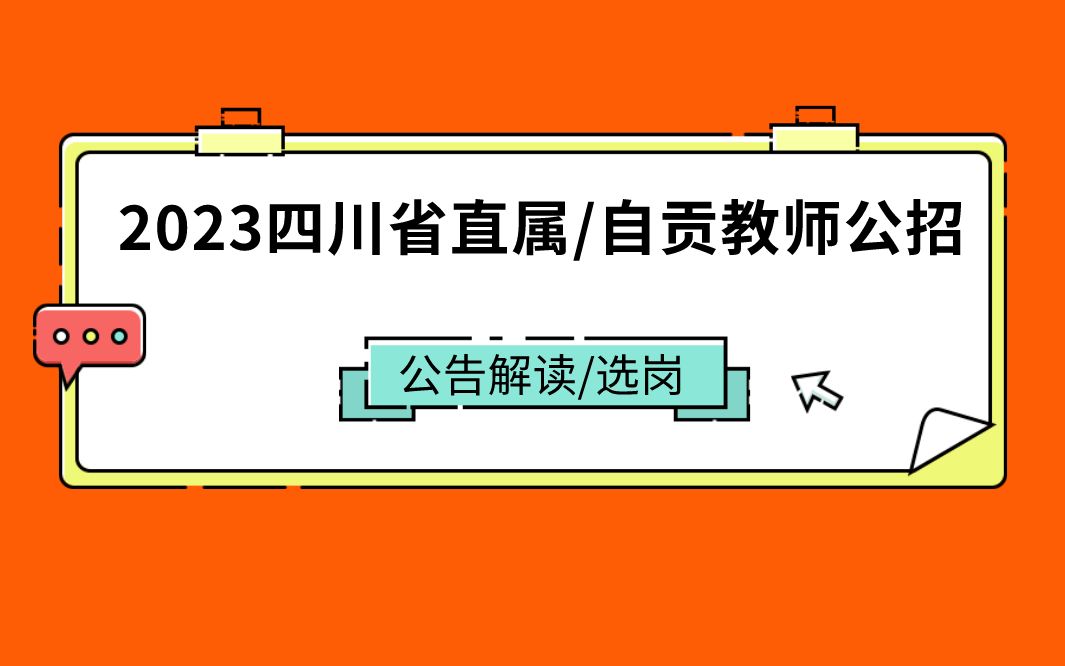 2023四川省直属&自贡教师公招公告剖析哔哩哔哩bilibili