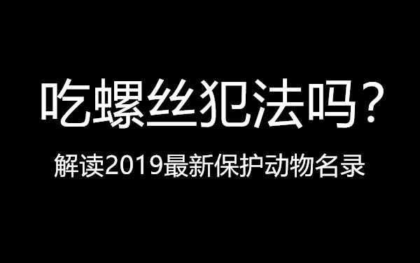 螺蛳居然是二级保护动物!解读2019保护动物名录哔哩哔哩bilibili