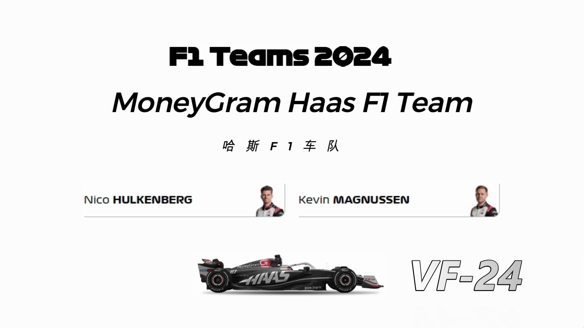 F1 2024赛季车队官宣视频全集【哈斯车队】【MoneyGram Haas F1 Team】【VF24】【1080P】哔哩哔哩bilibili