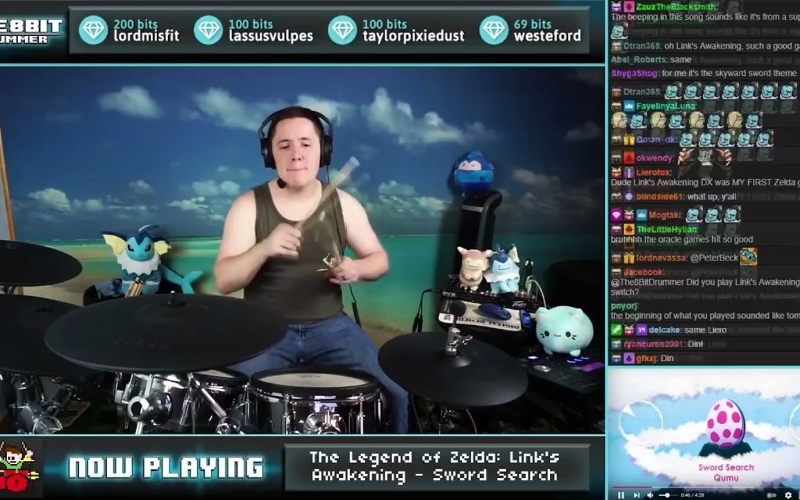 [图][8bitDrum]-The Legend of Zelda - Link's Awakening - Sword Search LoFi On Drums!