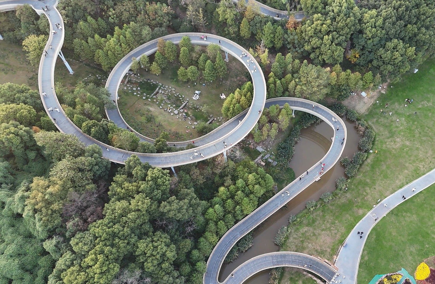 江西南昌磨盘山森林公园航拍