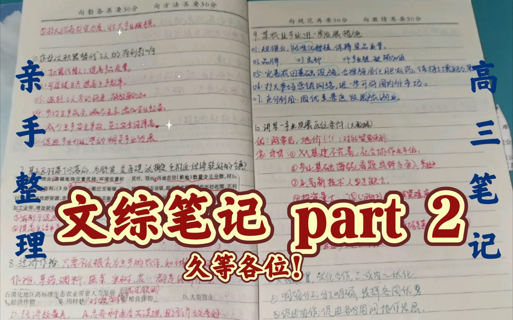 兑现承诺,文综笔记part2!哔哩哔哩bilibili