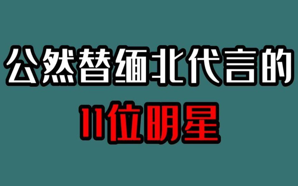 公然替缅北代言的11位明星,为钱可以什么都不管、谁最让你想不到哔哩哔哩bilibili