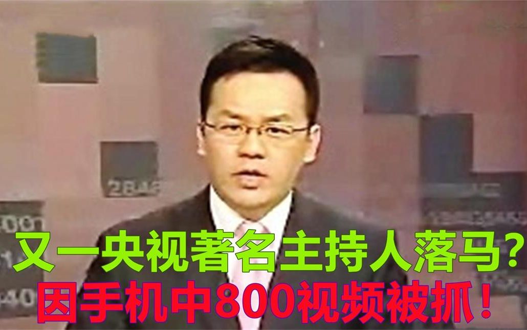 [图]又一央视著名主持人落马？因手机中800视频被抓，铁证如山！.