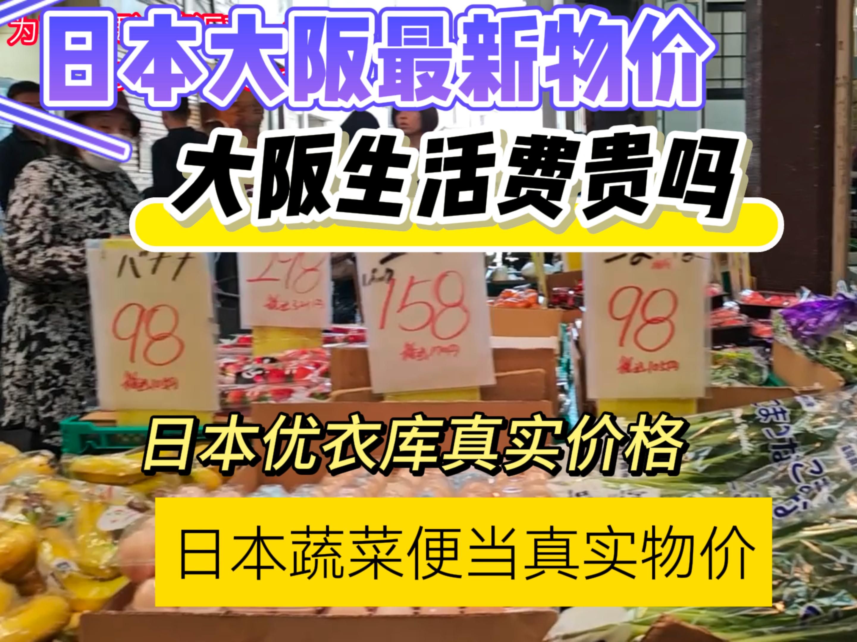 日本物价6月5号最新大阪超市物价 优衣库价格