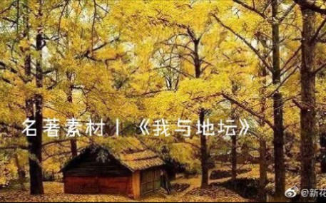 名著素材丨《我与地坛》哔哩哔哩bilibili