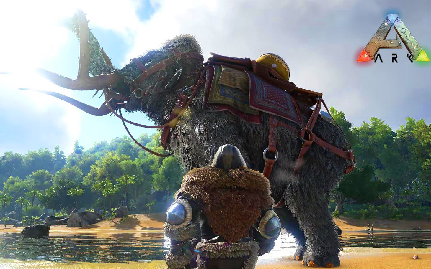 方舟生存进化猛犸象我要枪了羽暴龙的辅助位