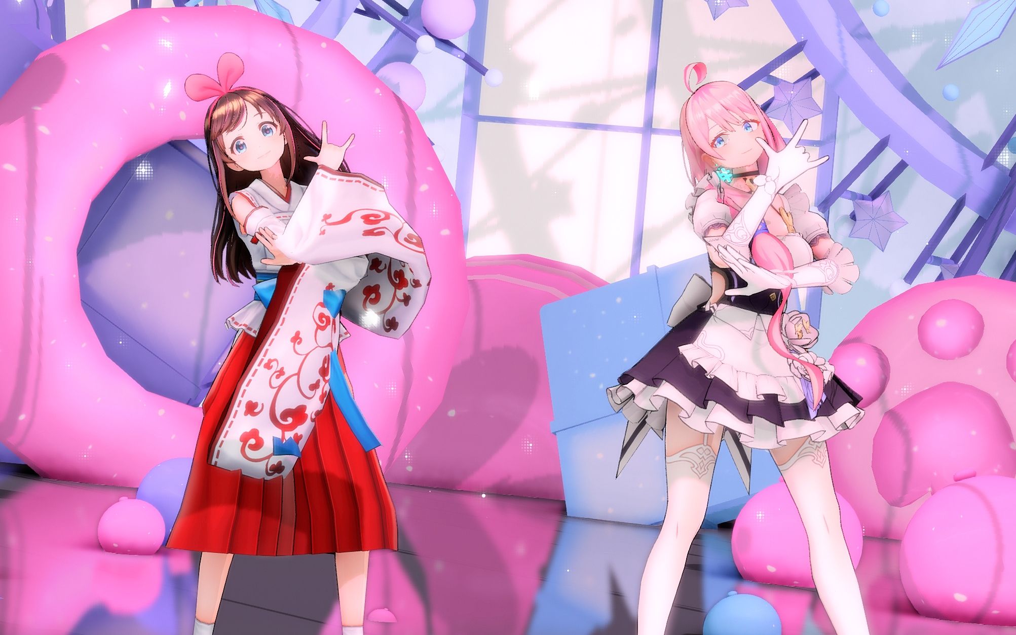 mmd|绊爱/love酱|ロキ 少女模样的妈 与 大姐姐外表的女儿