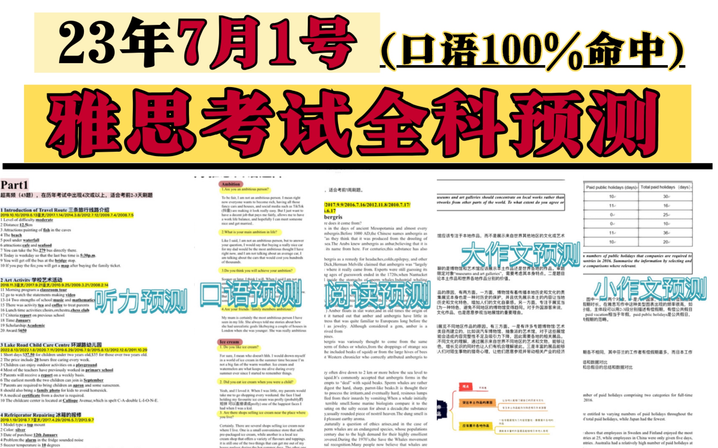 看完就上岸!2023年7月1号雅思考试全科预测|雅思|雅思考试哔哩哔哩bilibili