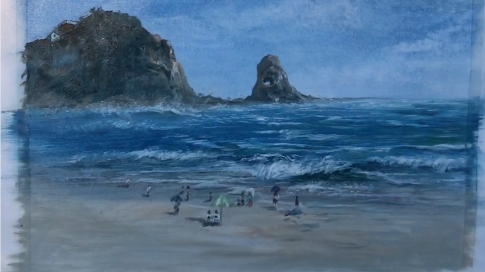 你们来海滩游玩 我来海滩画你们 哔哩哔哩 つロ干杯 Bilibili