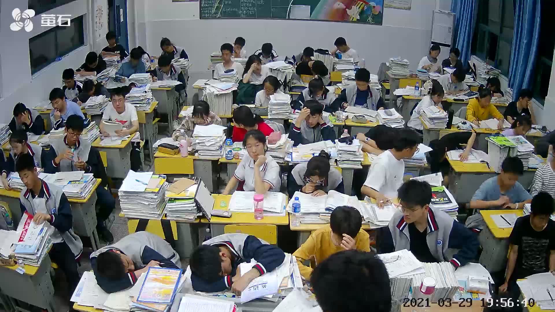 1h 沉浸式教室自习｜省重点高中晚自习｜场景原声｜写作业｜高效进入学习状态_哔哩哔哩_bilibili
