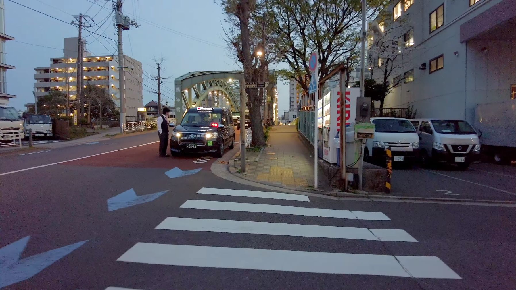 4k】东京隅田川万年桥99清州桥99永代桥夜景漫步 日本街景> 东京>