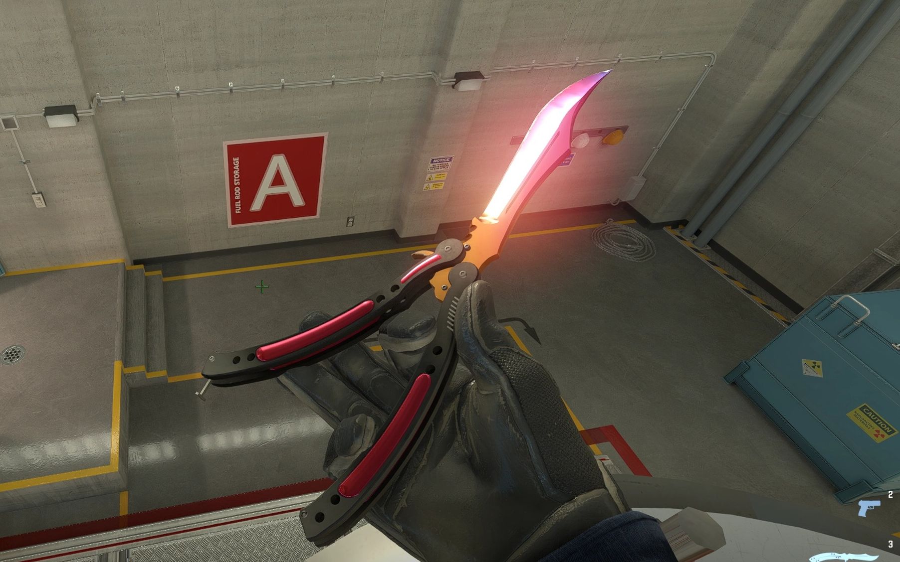 cs2 好友定制跑图 渐变之色蝴蝶刀 模板293 渐变96.1% 磨损0.03