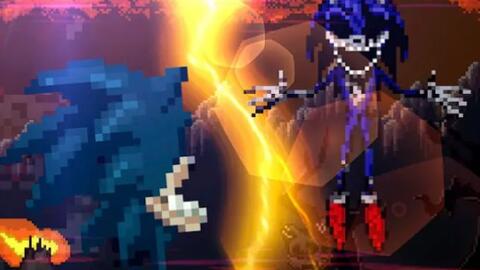Halloween Special Shadow VS Sonic EXE (Sprite Animation)_哔哩哔哩_
