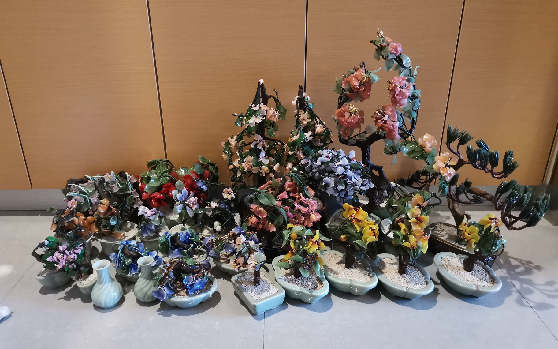 【35公斤老料器盆景开箱】这个女人又又又又买料器了【出料器】美丽的