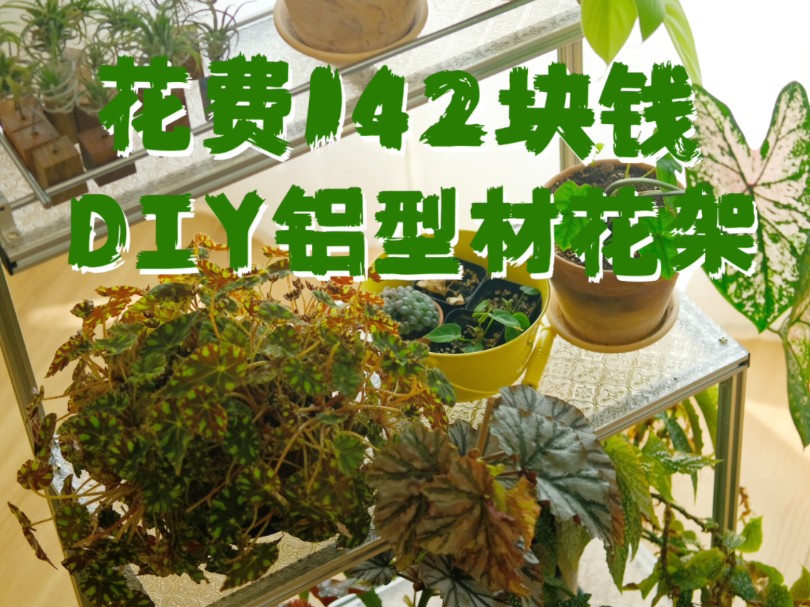 花费142块钱!我用铝型材做了个花架哔哩哔哩bilibili