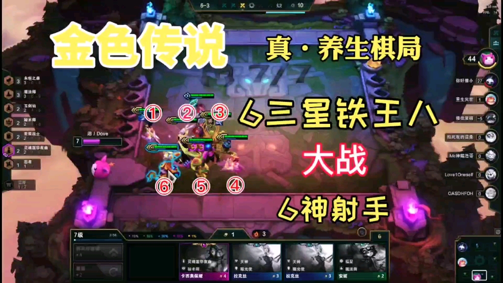 云顶老盆友《云顶之奕》六三星铁王八流阵容险胜6神射手