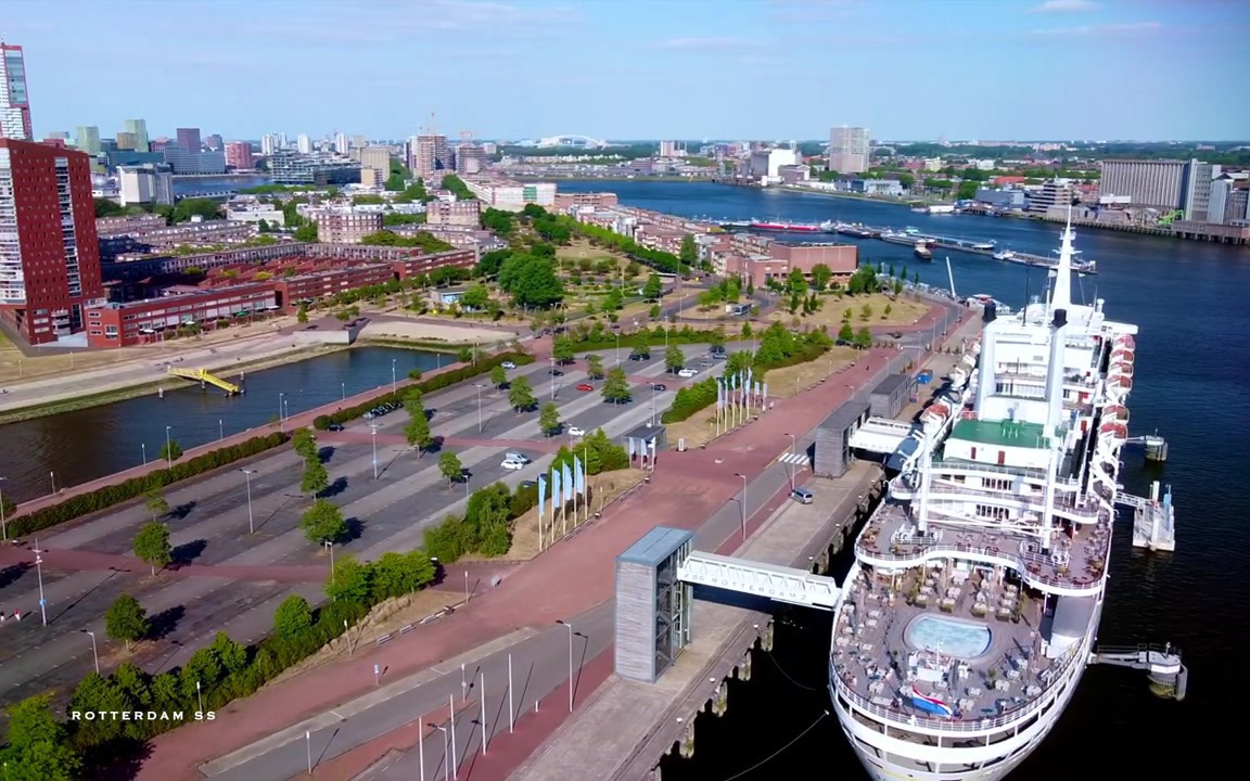 高清实拍 21年航拍荷兰第二大城市欧洲第一大港鹿特丹_哔哩哔哩_bili