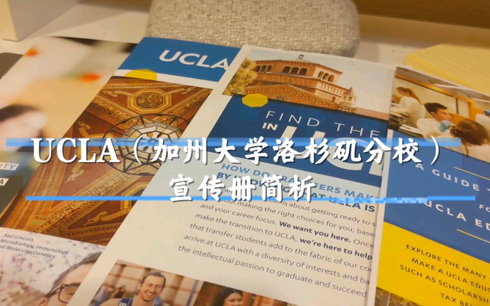 加州大学洛杉矶分校(UCLA)转学宣传册简析哔哩哔哩bilibili