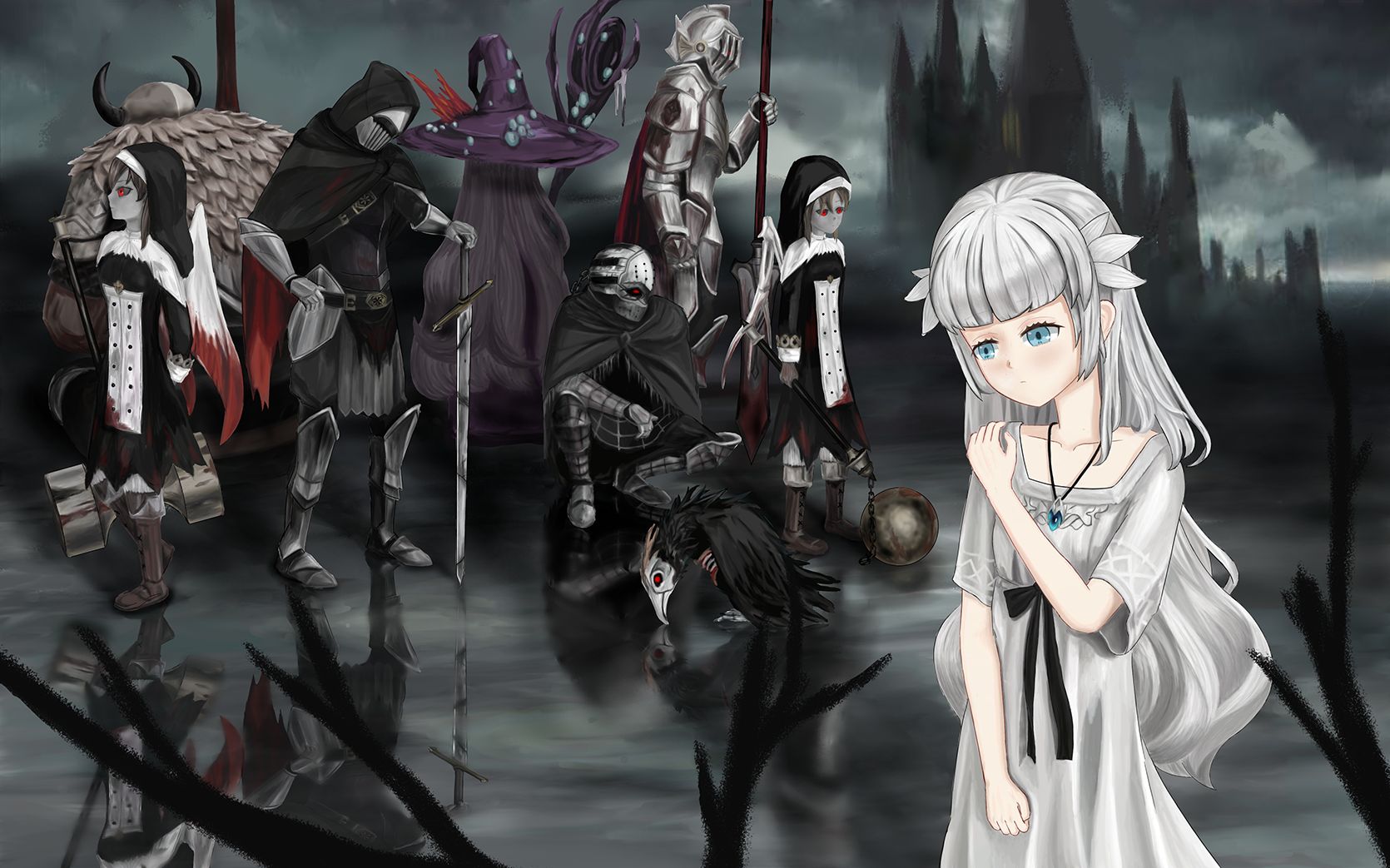 【ender lilies】4k@30fps 一分钟时间看看这幅画是如何产生的 1800