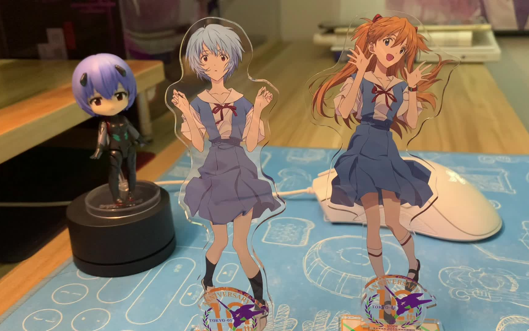 eva商店十周年绫波丽明日香立牌开箱