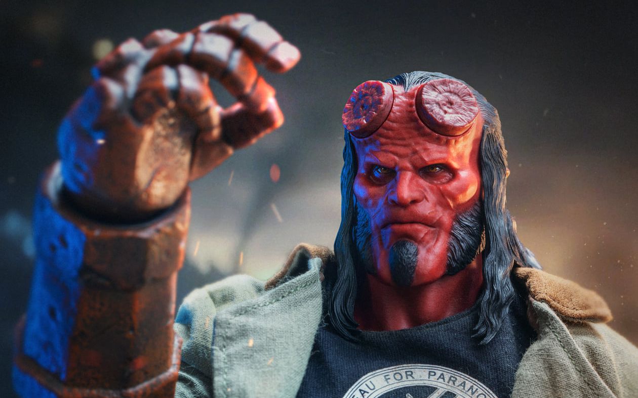 开箱 hottoys 1/6 mms527 2019地狱男爵3 血皇后崛起 hellboy 2.