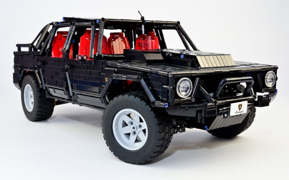 乐高科技moc 兰博基尼lm002 lamborghini lm002 _rambo lambo_4wd_v12