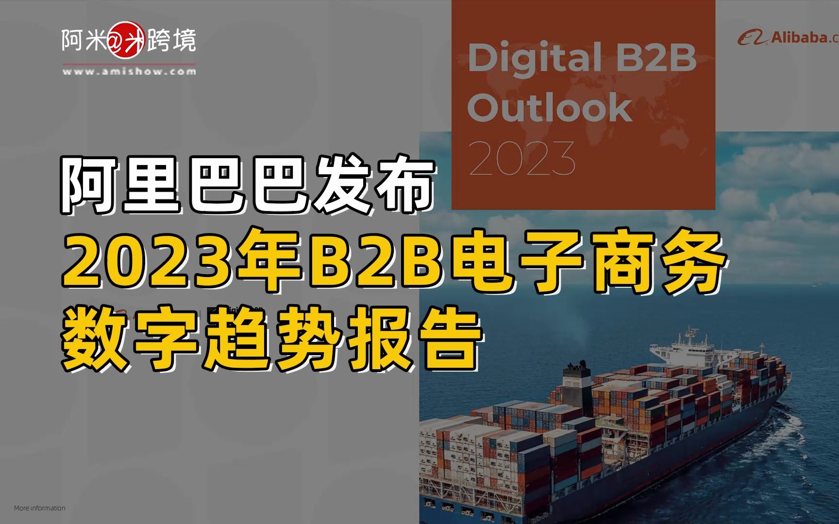 [图]今日跨境指数：阿里巴巴发布2023年B2B电子商务数字趋势报告