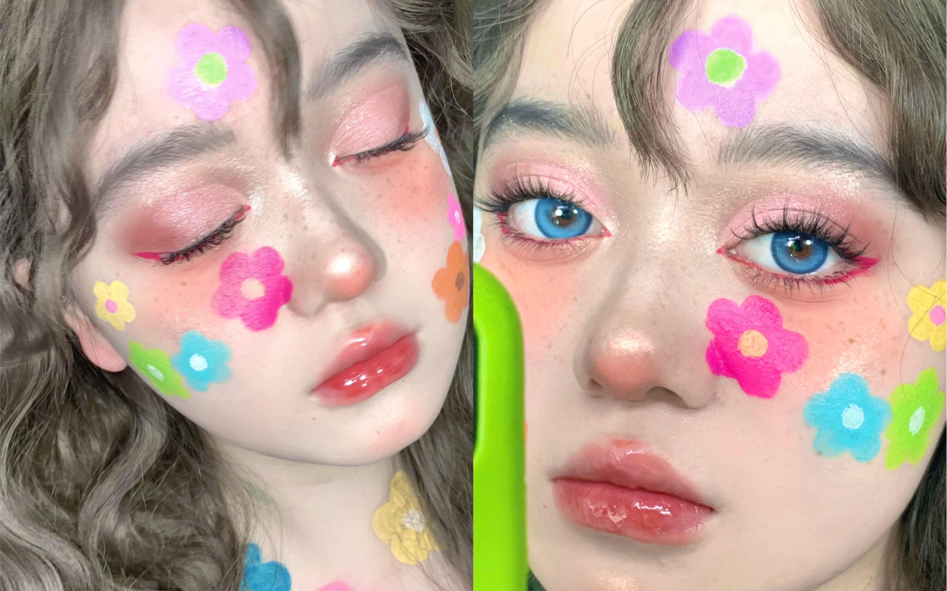 活动  春天当然要画小花花妆容啦